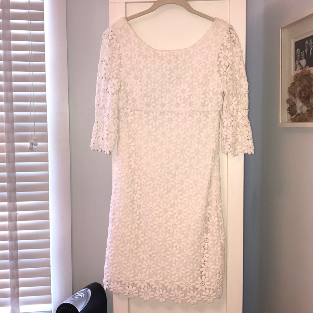 Lilly Pulitzer white floral lace eyelit dress